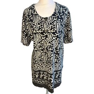 Chicos 10 Year Anniversary Womens Size 2 Hawaiian Dress Costal Florida Cruise